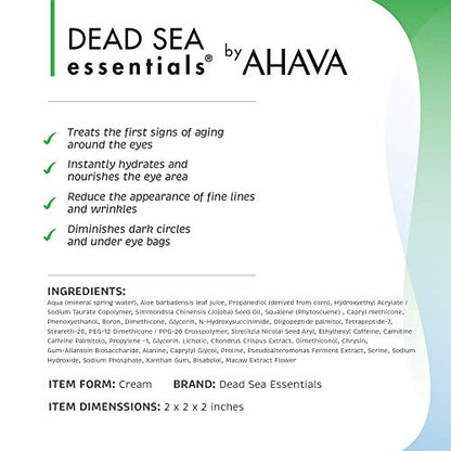 AHAVA Dead Sea Essentials SOOTHING EYE CREAM with Dead Sea Algae   .5 fl oz