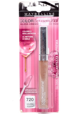 Maybelline Color Sensational Gloss Cream for Lips,720 Golden Power, Italian Package 6.8 ml