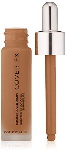 COVER FX Custom Cover Drops, Multi-Use Shade-Adjusting Liquid Foundation and Concealer Makeup, Vegan & Cruelty-Free Lightweight Skin Enhancer, 0.25 Fl Oz