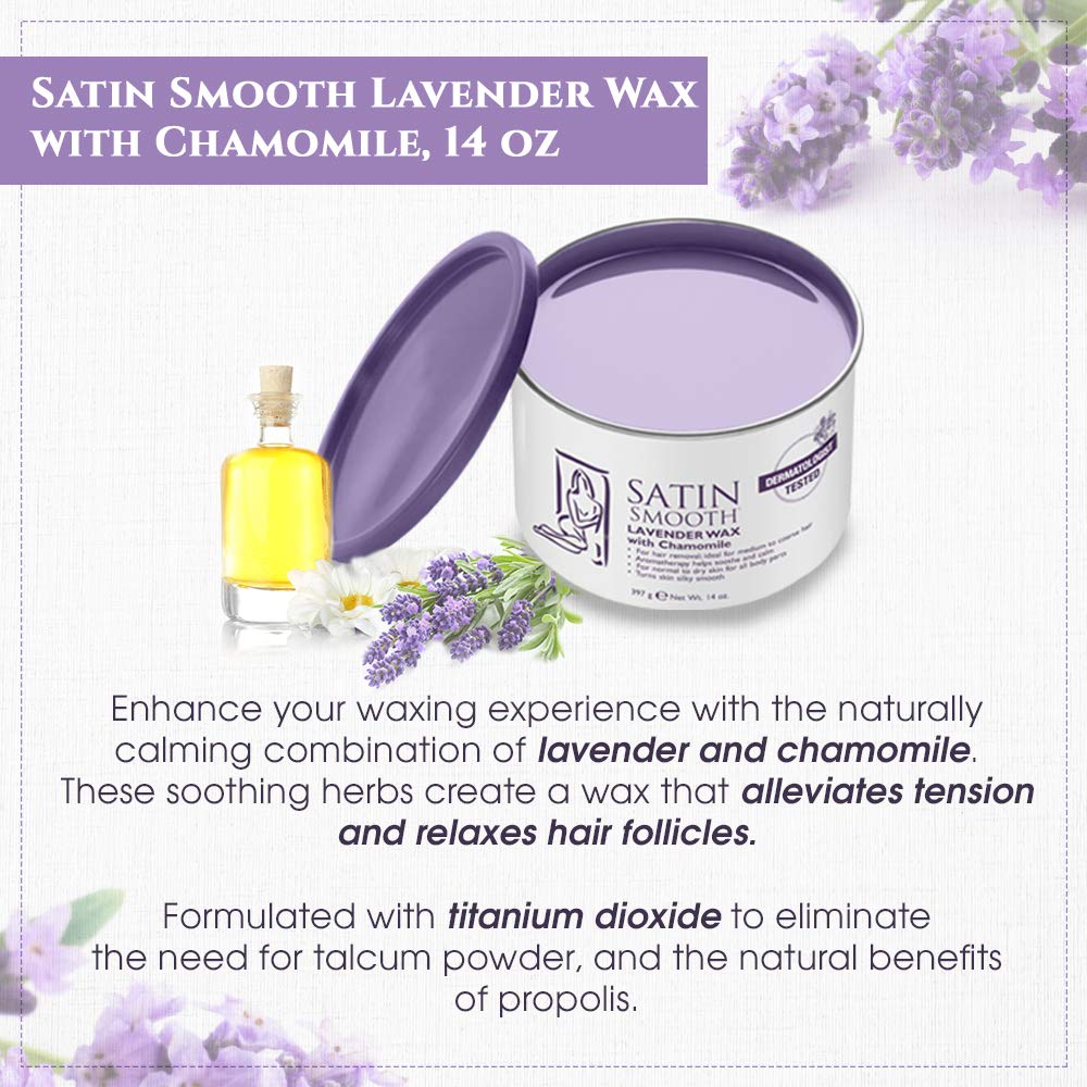 Satin Smooth Lavender Wax with Chamomile 14 oz