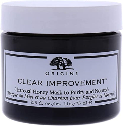 Origins Clear Improvement Charcoal Honey Mask To Purify & Nourish, 2.5 Fl Oz