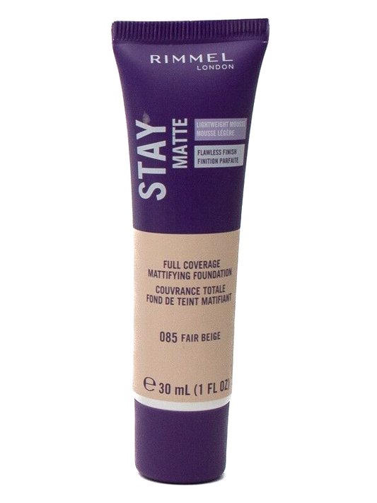 Rimmel STAY Matte Lightweight Mousse Full Coverage Mattifying Foundation, 085