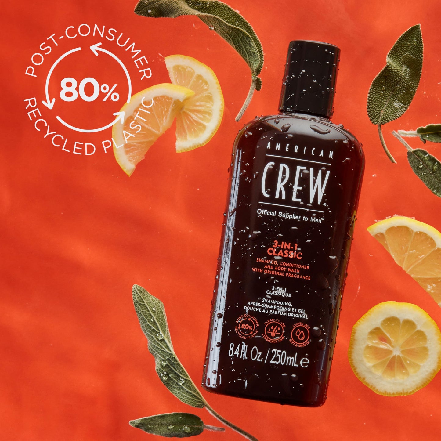 American Crew 3-in-1 Shampoo, Conditioner & Body Wash 8.4 Oz