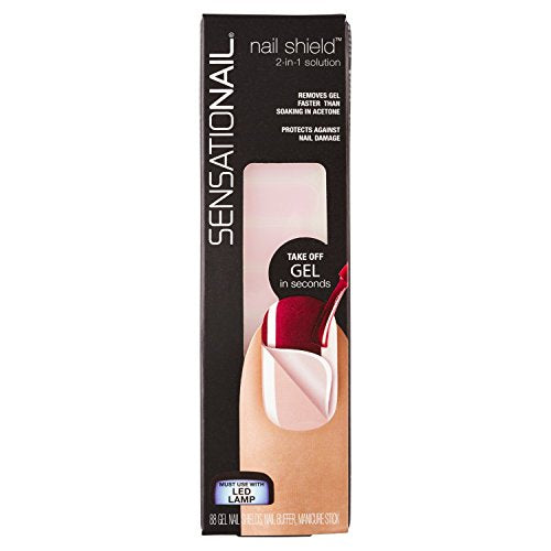 SensatioNail NAIL SHIELD 2-in-1 Solution, Easy Removal and Nail Protection, Must Use with LED Lamp,  88 shields