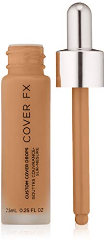 COVER FX Custom Cover Drops, Multi-Use Shade-Adjusting Liquid Foundation and Concealer Makeup, Vegan & Cruelty-Free Lightweight Skin Enhancer, 0.25 Fl Oz