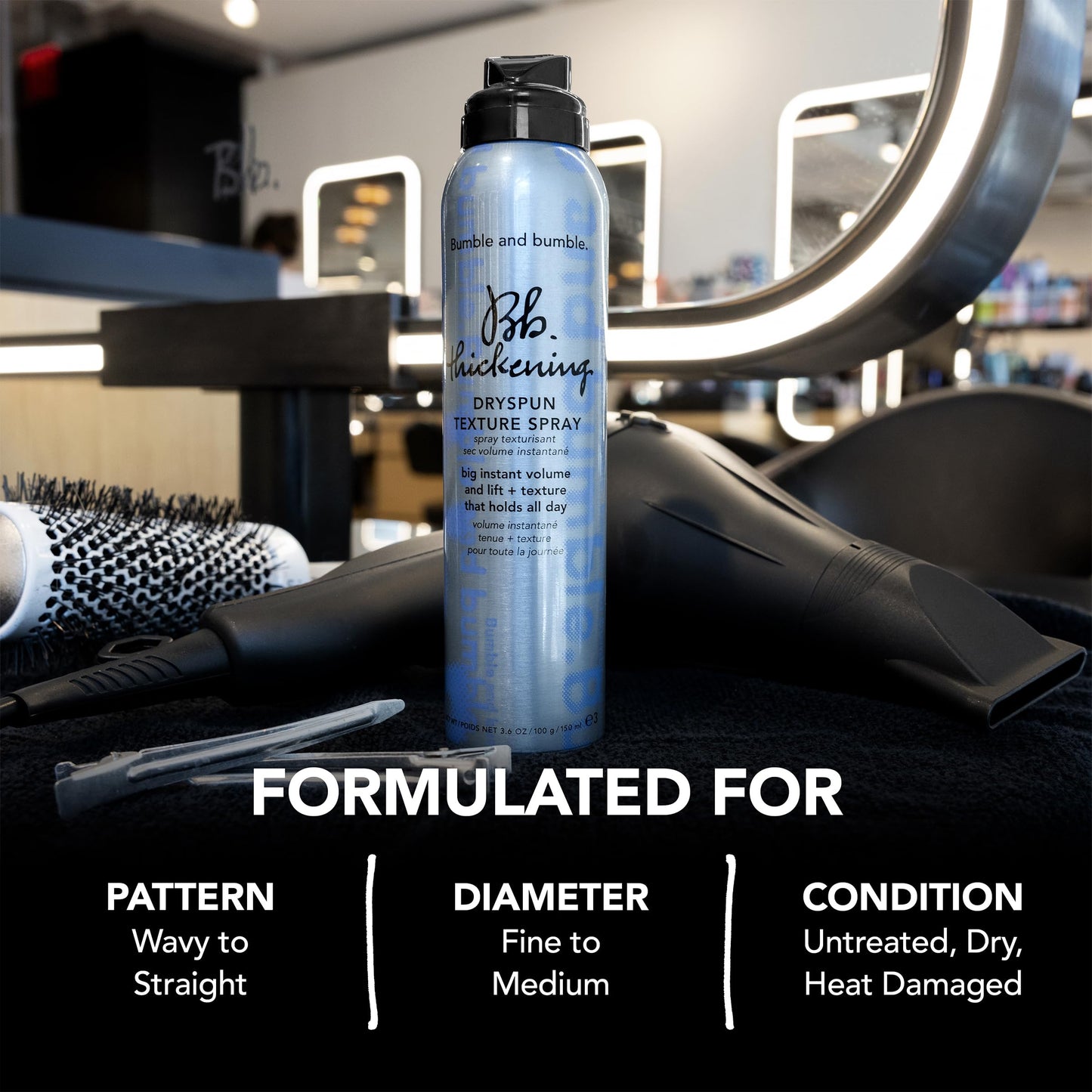 Bumble and bumble. Thickening Dryspun Texture Spray, 3.6 oz.