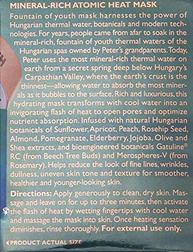Peter Thomas Roth HUNGARIAN THERMAL WATER Mineral-Rich Atomic Heat Mask, Nourishes and Restores for Younger  Healthier Looking Skin  5.1 fl oz 5 fl oz