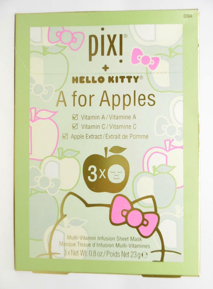 Pixi + Hello Kitty A for Apples Multi-Vitamin Infusion Sheet Mask 3ct *No Box
