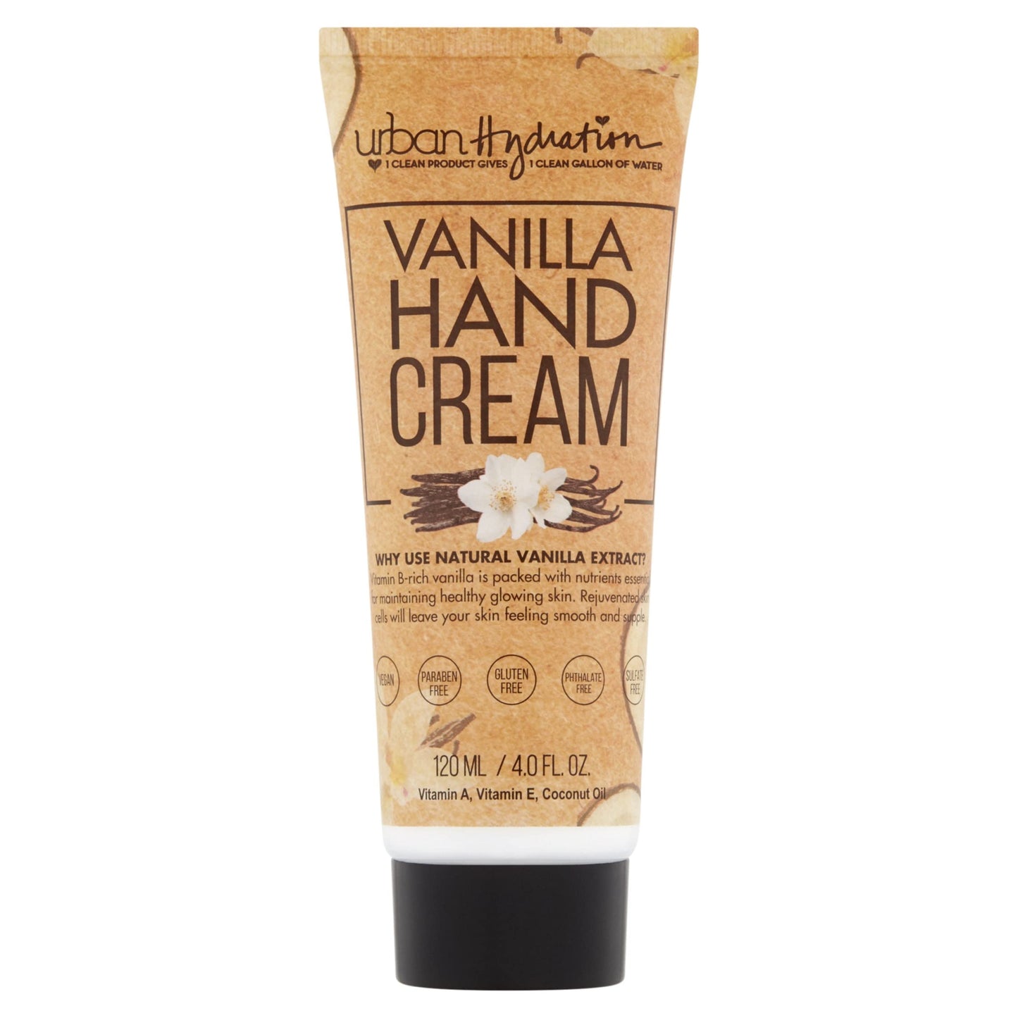 urban hydration VANILLA HAND CREAM with Vitamin E, Ceramides, Coconut Oil   4 fl oz
