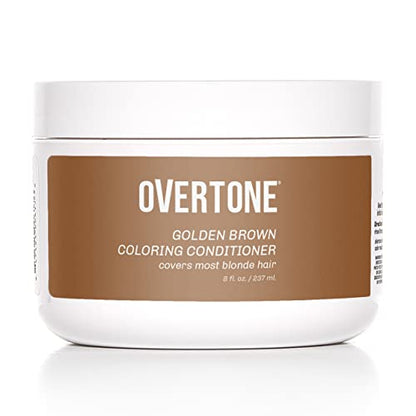 Overtone GOLDEN BROWN Coloring Conditioner, Covers Most Hair Colors  8 fl oz