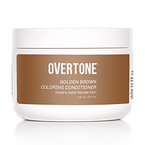 Overtone GOLDEN BROWN Coloring Conditioner, Covers Most Hair Colors  8 fl oz