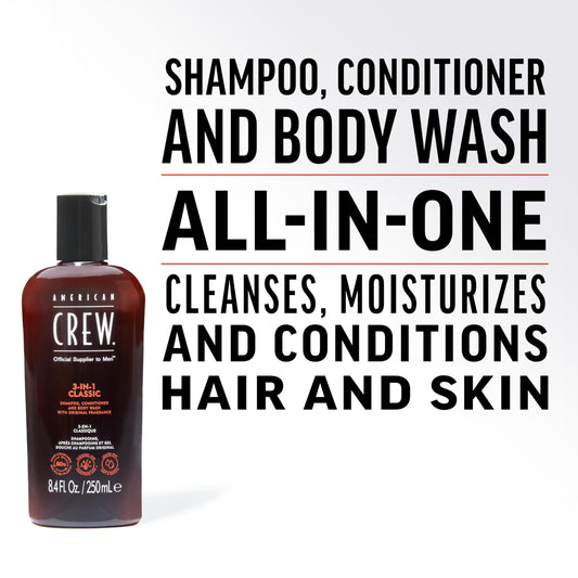 American Crew 3-in-1 Shampoo, Conditioner & Body Wash 8.4 Oz
