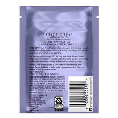 Nexxus FRIZZ DEFY Anti-Frizz Sheets with Argan Oil,  8 Sheets