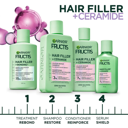 Garnier Fructis Hair Filler Color Repair Squeeze Conditioner with Ceramide, 10.1 fl oz