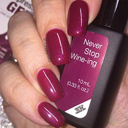 SensatioNail EXPRESS GEL One Step Polish, No Dry Time, Must Use LED Lamp,  Never Stop Wine-ing  .33 fl oz
