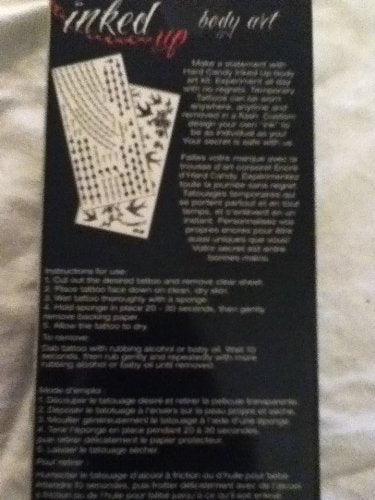 Hard Candy inked Up Body Art Long Lasting Temporary Tattoos: Birds and Branches 353, 6 Sheets = 1 Month of Wear