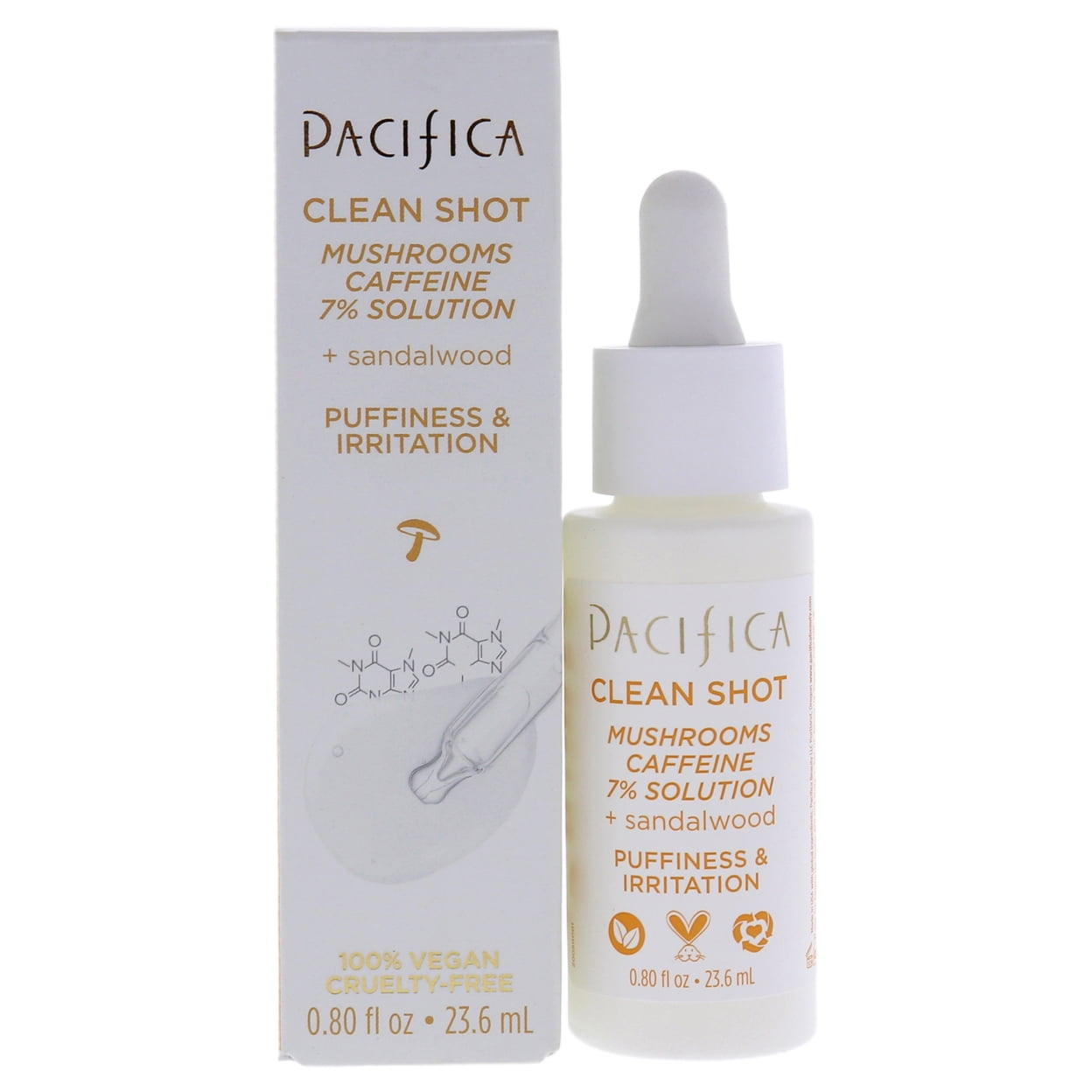 Pacifica Clean Shot Mushrooms and Caffeine 7 Percent Serum 0.80 oz