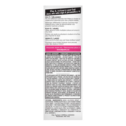 L'Oreal Paris Colorista Hair Makeup 1-Day Hair Color, Neon Pink 200 (for blondes), 1 fl. oz.
