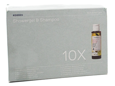 KORRES Showergel & Shampoo 10pc Variety Pack, 10x 1.35 fl oz