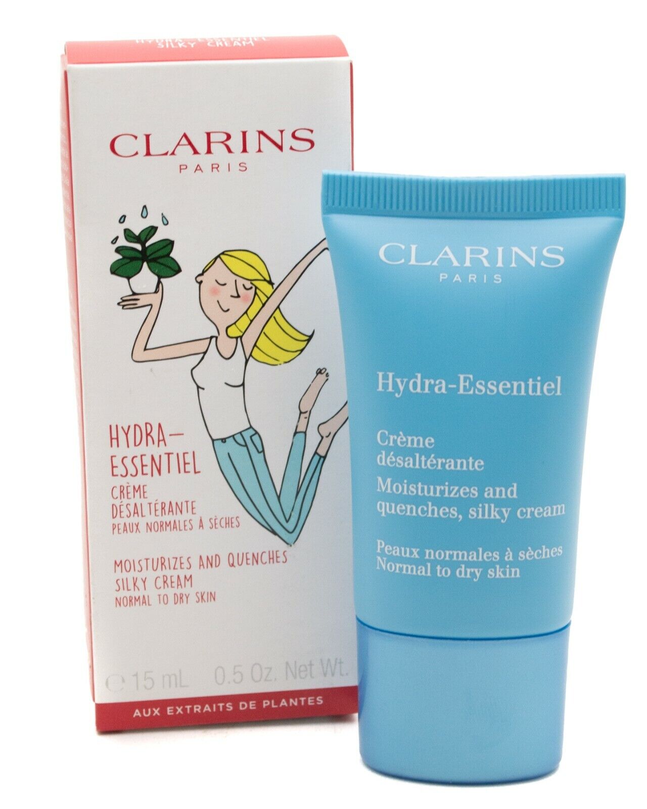 Clarins HYDRA-ESSENTIEL Silky Cream for Normal to Dry Skin  .5 fl oz