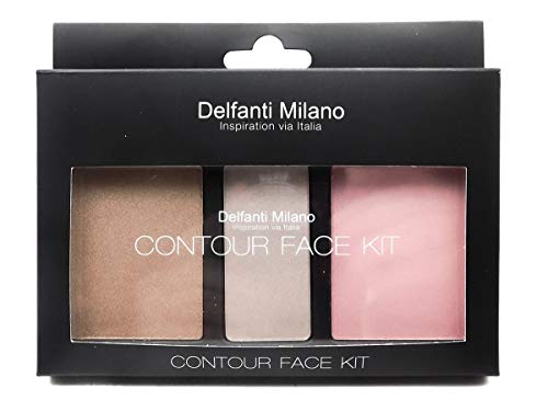 Delfanti Milano CONTOUR FACE KIT; Bronzer .248oz, Eyeshadow .167oz, Blush .248oz