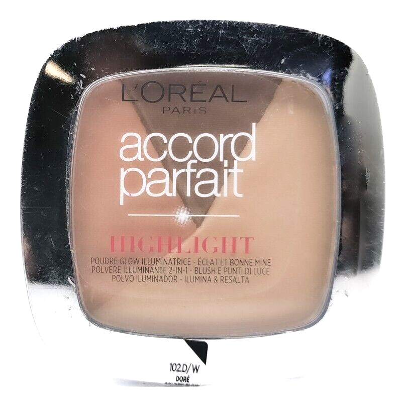 L'Oreal ACCORD PARFAIT Highlight 102D/W Golden Glow  9g