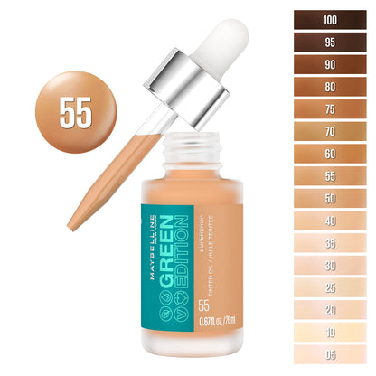 Maybelline GREEN EDITION Superdrop Tinted Oil #55,  .067 fl oz