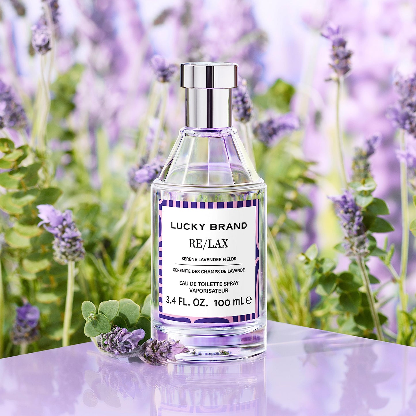Lucky Brand RE/LAX Serene Lavender Fields Eau de Toilette 3.4 Oz
