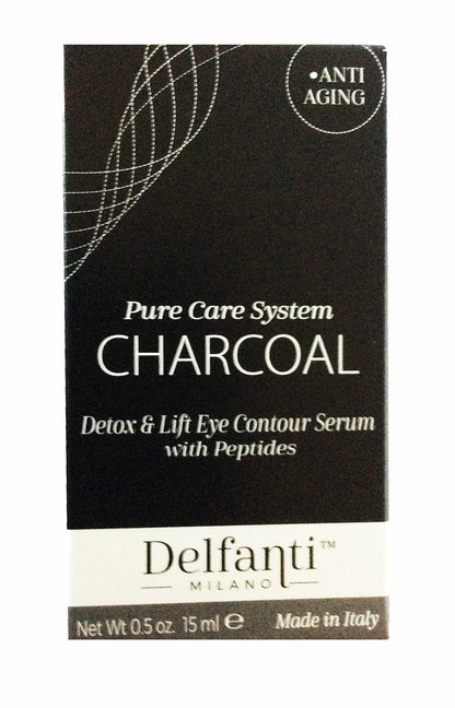 Delfanti CHARCOAL Detox & Lift Eye  Contour Serum with Peptides  .5 fl oz