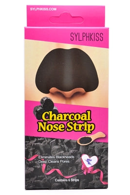 Sylphkiss Charcoal Nose Strips, Eliminates Blackheads and Deep Cleans Pores,  6 strips
