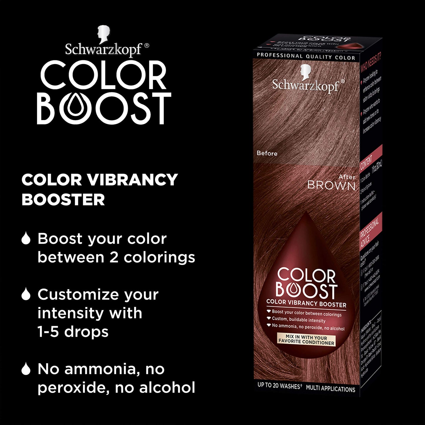Schwarzkopf Color Boost Color Vibrancy Booster, Brown, 1 fl oz