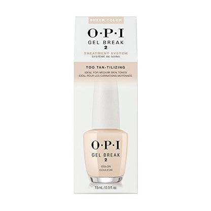 OPI  Gel Break Treatment System 2 Sheer Color, Too Tan-Tilizing Ideal for M