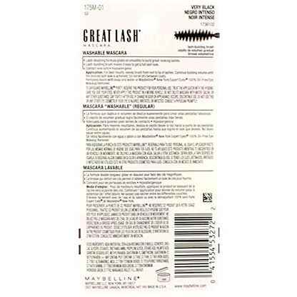 Maybelline Great Lash Mascara 101 Very Black .43 Fl Oz.