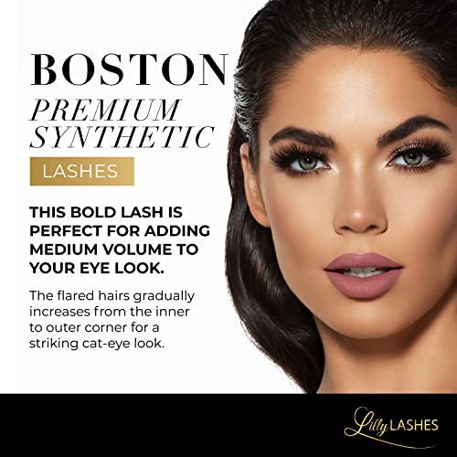 Lilly Lashes BOSTON Premium Synthetic Mink Lashes, One Pair