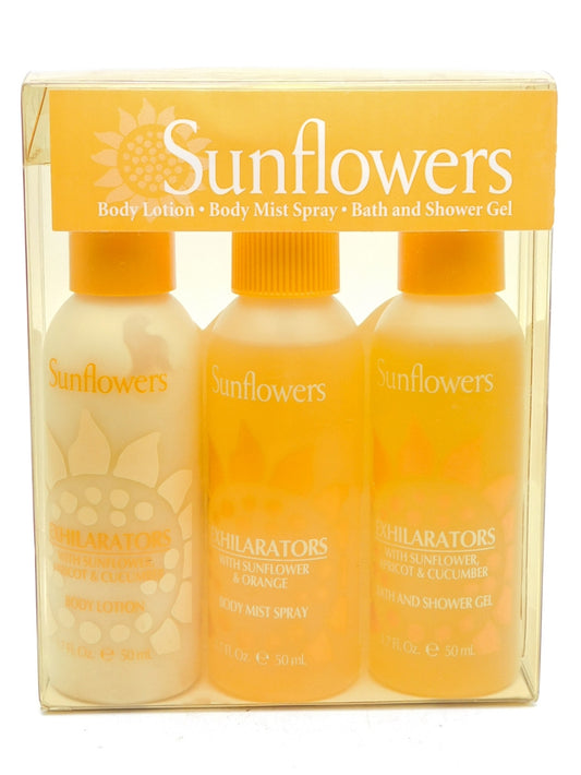 Sunflowers Body Care Set; Body Lotion, Mist Spray, Bath & Shower Gel 3x1.7 fl oz
