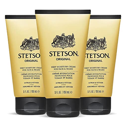 STETSON Personal Care Deep Clean Face & Beard Wash by Scent Beauty - Men's Face Wash & Clarifying Soap - 5 oz - 3 Pack