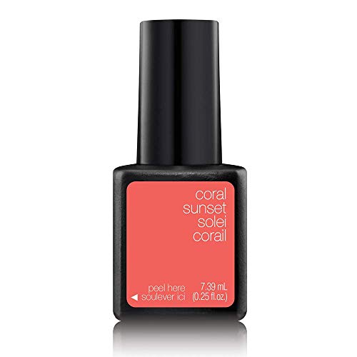 SensatioNail COLOR GEL POLISH.  Up to 2 Weeks of Dazzling Damage-Proof Wear, for use with LED lamp, Coral Sunset  .25 fl oz