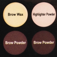 w7 BROW PARLOUR. The Complete Eyebrow Grooming Kit: Two Brow Shades (Brown & Blonde), Brow Wax, Highlighter Powder, Angled Brush, Brow Comb, Mirror and Mini Tweezers  .17oz