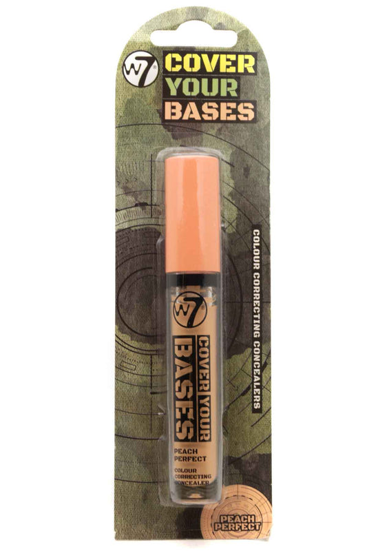 w7 COVER YOUR BASES Color Correcting Concealer, Peach Perfect  .17 fl oz