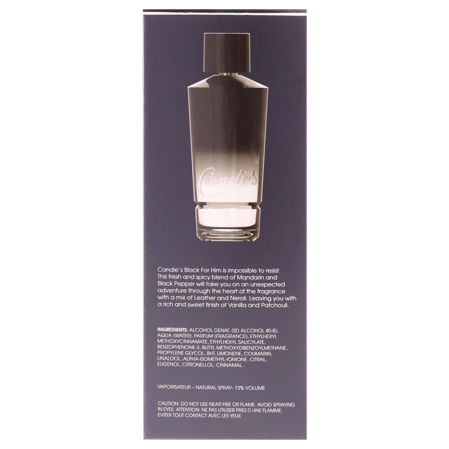 Candie's Black Eau De Toilette Spray, Fragrance for Him, Woody Cologne for Men, 3.4 fl oz, 1 Piece