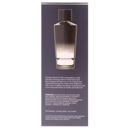 Candie's Black Eau De Toilette Spray, Fragrance for Him, Woody Cologne for Men, 3.4 fl oz, 1 Piece