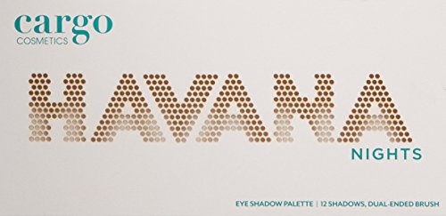 cargo HAVANA Nights Eye Shadow Palette: Shadows 12 x .03 Oz., Dual-Ended Brush