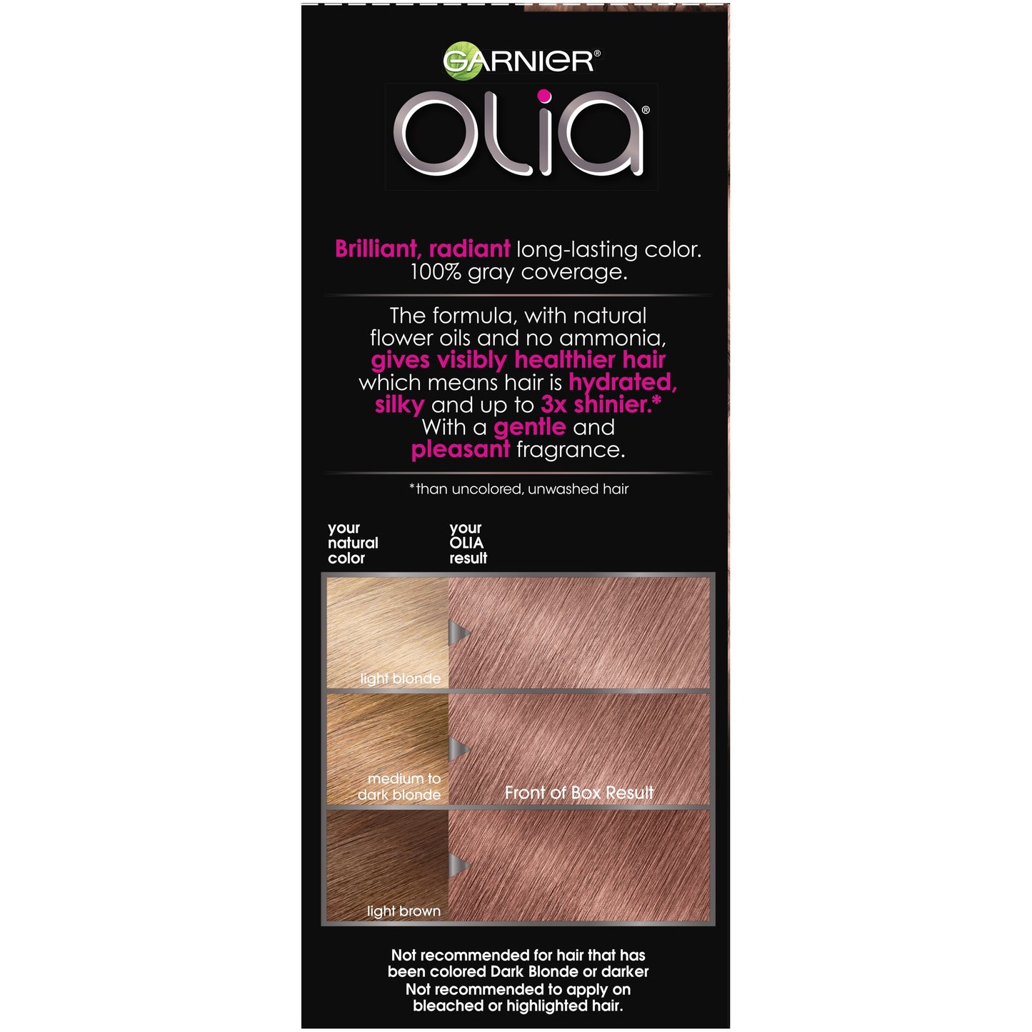 Garnier Olia Oil Powered Permanent Hair Color, 8.22 Medium Rose Gold