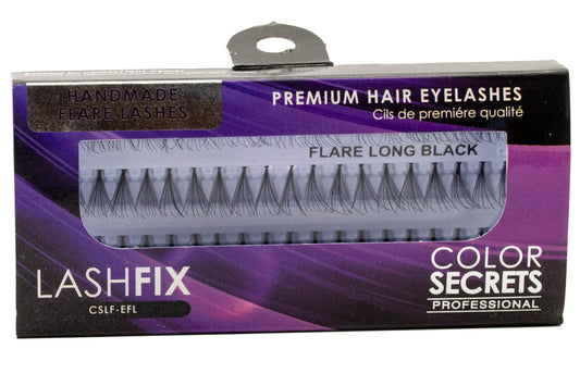 Lashfix COLOR SECRETS Professional Premium Hair Eyelashes. Flare Long Black EFL