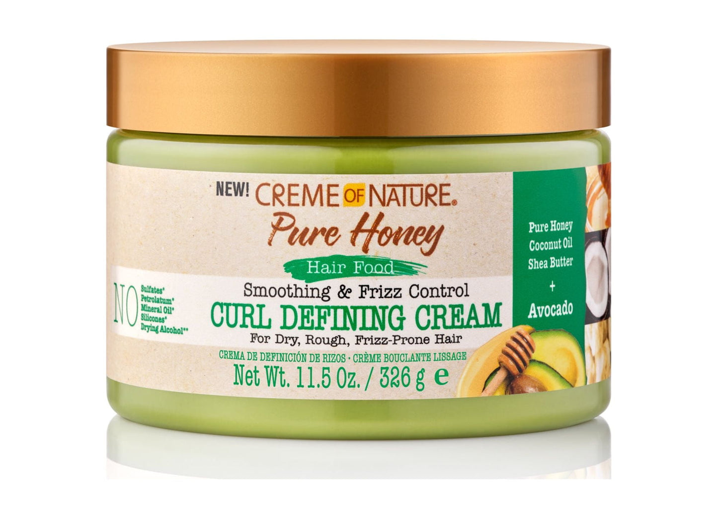 Creme of Nature Pure Honey Hair Food Honey + Avocado Curl Defining Cream 11.5 oz.