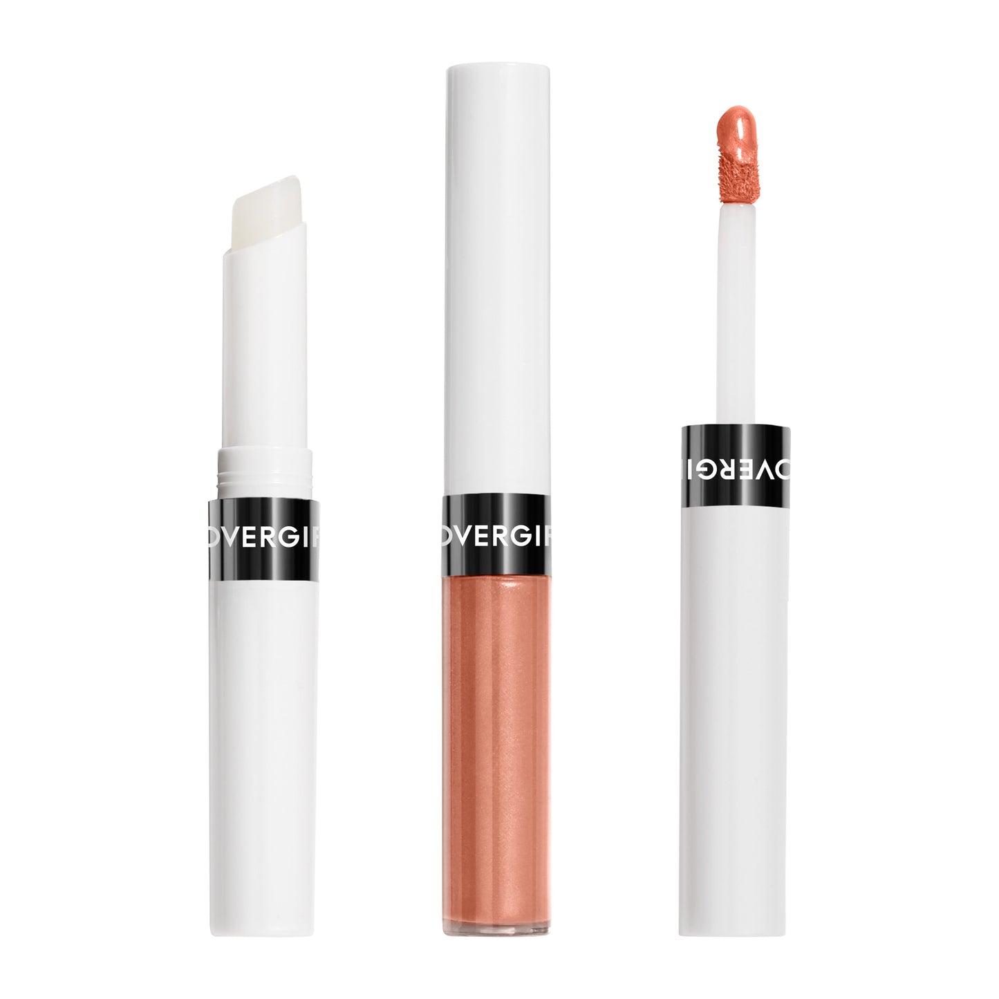 COVERGIRL Outlast All-Day Lip Color Liquid Lipstick and Moisturizing Topcoat, Longwear, Porcelain, Stays On All Day, Moisturizing Formula, Cruelty Free, Easy Two-Step Process