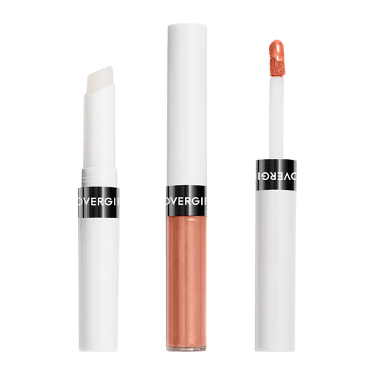 COVERGIRL Outlast All-Day Lip Color Liquid Lipstick and Moisturizing Topcoat, Longwear, Porcelain, Stays On All Day, Moisturizing Formula, Cruelty Free, Easy Two-Step Process
