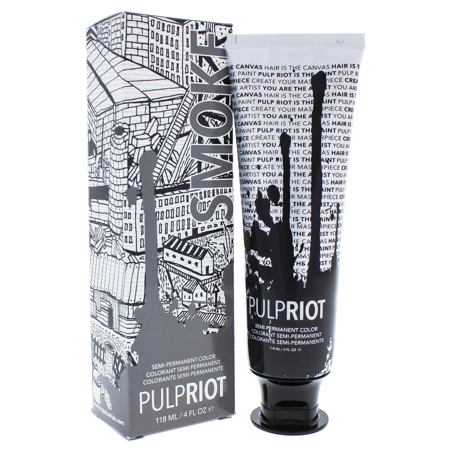 Pulp Riot Semi-Permanent Color Smoke - Grey - 4 oz Hair Color