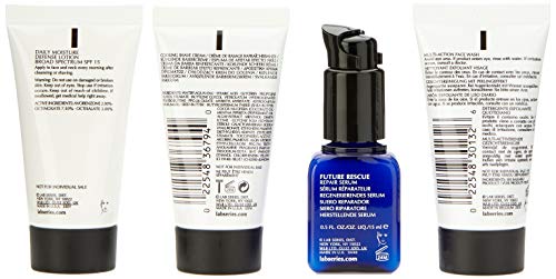 LAB SERIES Skincare for Men Set: Clean Multi-Action Face Waxh 1 fl oz, Shave Cooling Shave Crfeam  1 fl oz, Repair Furure Rescue Repair Serum  .5 fl oz, Moisturize Defense Lotion SPF 15  1 fl oz