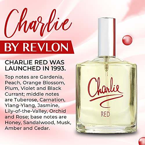 REVLON Charlie Eau De Toilette Spray for Women, Red, 3.4 Ounce